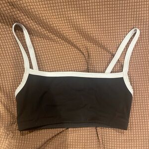 Women's Black and White Bralette